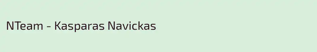 NTeam - Kasparas Navickas